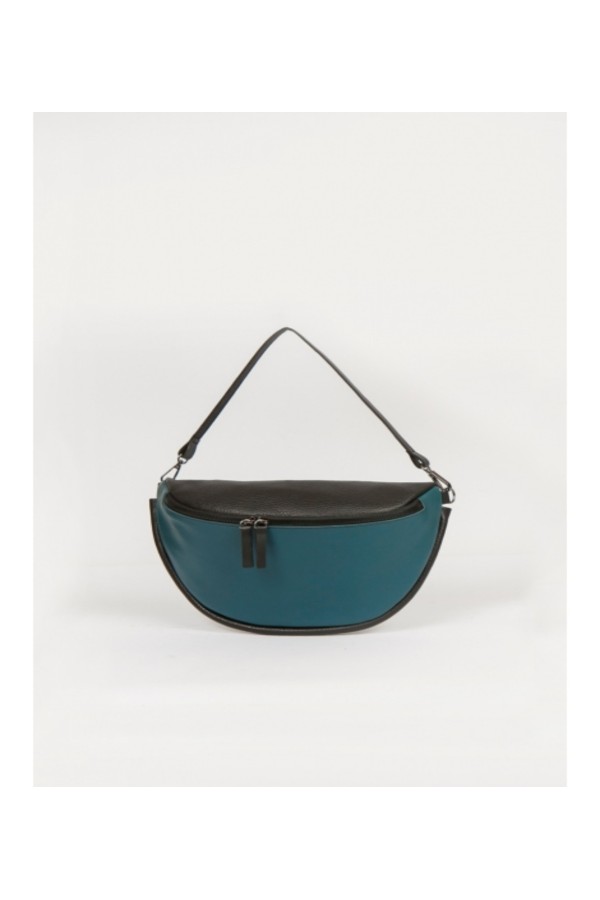 two colored fanny pack bag blue black